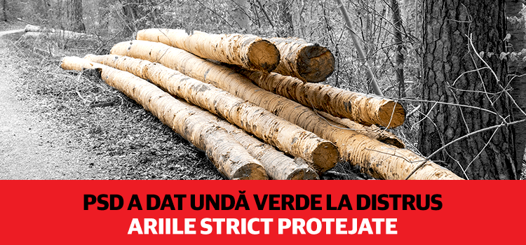 USR condamnă inițiativa PSD care dă undă verde la distrus ariile strict protejate