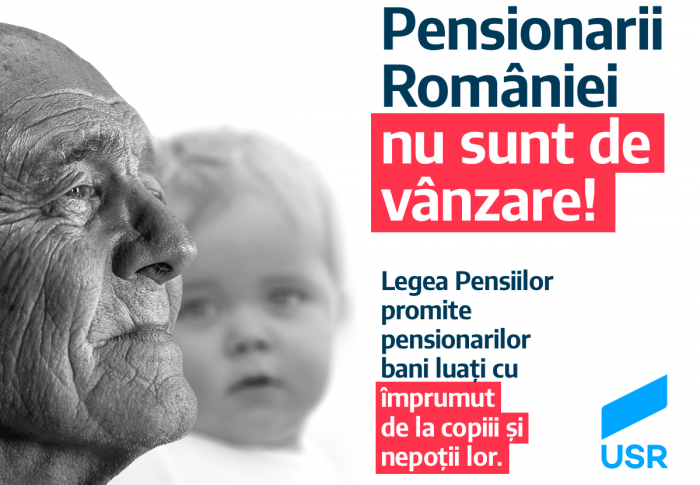 USR: Noua lege a pensiilor, o înșelătorie marca PSD-ALDE.