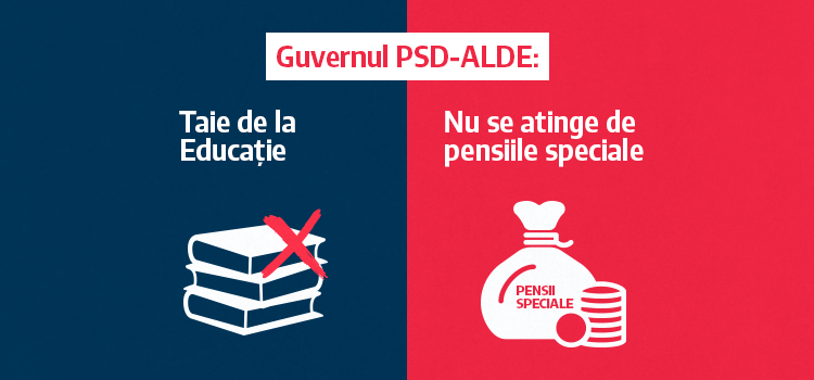 Guvernul PSD-ALDE taie de la Educație, dar nu se atinge de pensiile speciale!