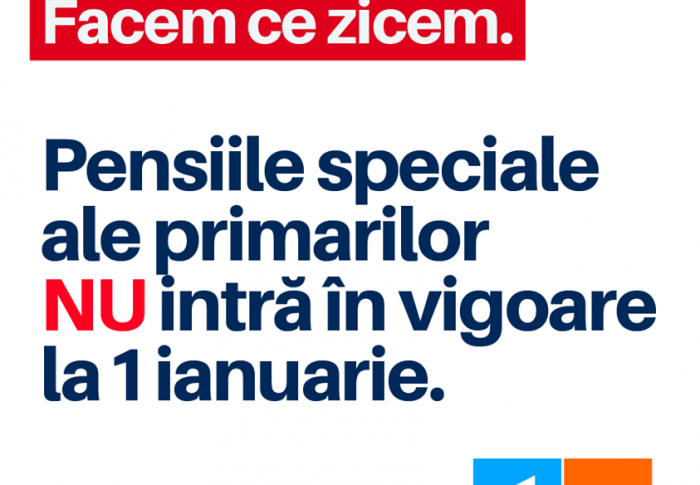 Pensiile speciale ale primarilor NU intră în vigoare la 1 ianuarie